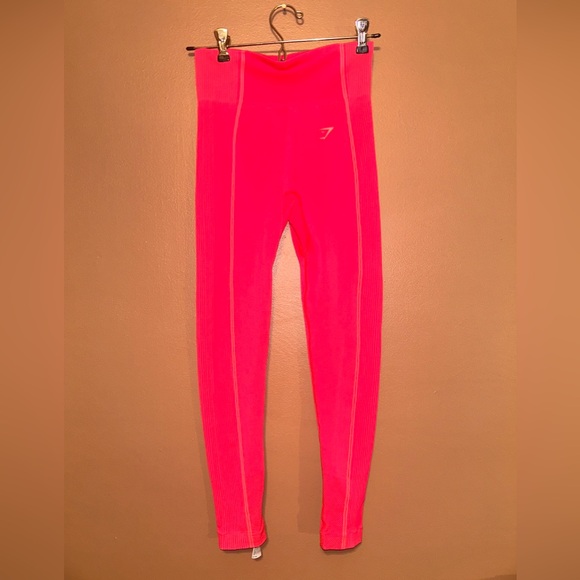 Gymshark Pants - Gymshark Womens Hot Pink Ultra Seamless Activewear Leggings Sz Medium